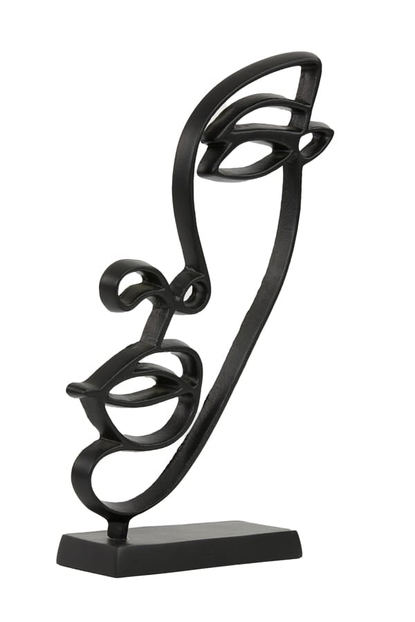 Light & Living Accessories Ornament on base 21x8x40 cm FACE matt black House of Isabella UK