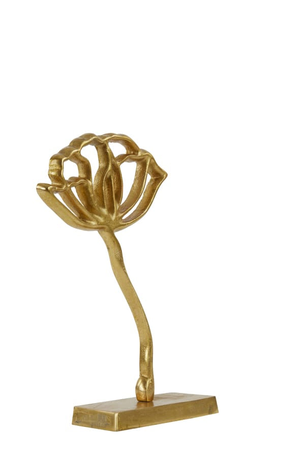 Light & Living Accessories Ornament on base 22x6x36 cm PAPAVERU matt gold House of Isabella UK