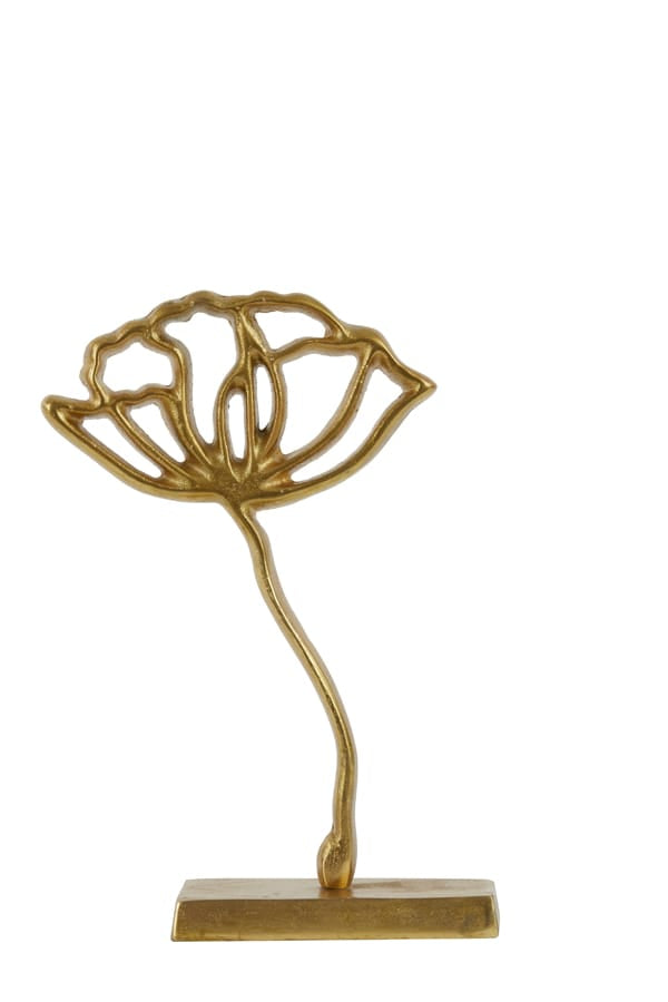 Light & Living Accessories Ornament on base 22x6x36 cm PAPAVERU matt gold House of Isabella UK