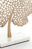 Light & Living Accessories Ornament on base 22x8x30 cm LEAF gold+marble white House of Isabella UK