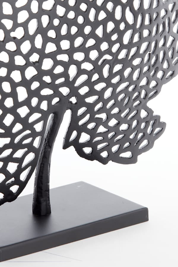 Light & Living Accessories Ornament on base 22x8x30 cm LEAF matt black House of Isabella UK