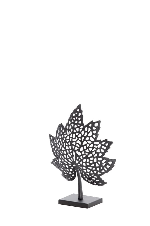 Light & Living Accessories Ornament on base 22x8x30 cm LEAF matt black House of Isabella UK