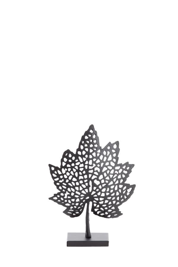 Light & Living Accessories Ornament on base 22x8x30 cm LEAF matt black House of Isabella UK