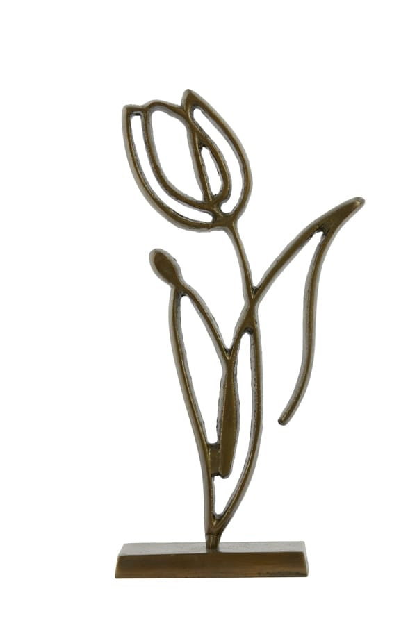 Light & Living Accessories Ornament on base 24x8,5x45 cm TULIPANU antique bronze House of Isabella UK