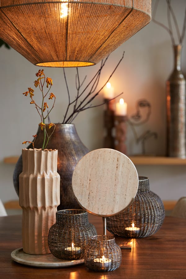 Light & Living Accessories Ornament on base 25,5x10x38,5 cm MORENO sand travertine House of Isabella UK