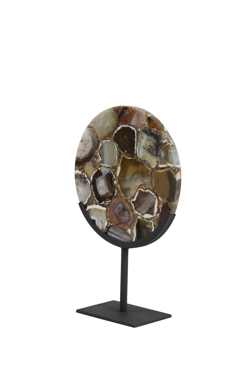 Light & Living Accessories Ornament on base 25x10x35 cm GOUYA agate brown+matt black House of Isabella UK