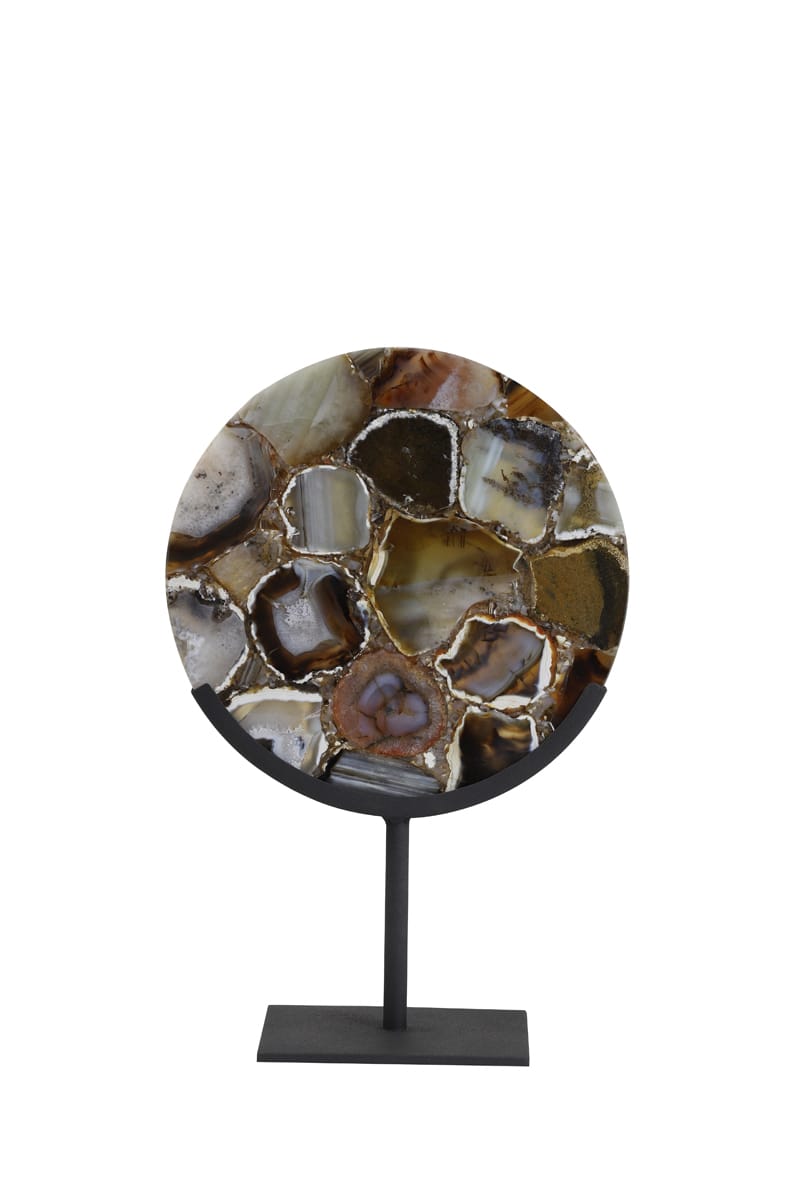 Light & Living Accessories Ornament on base 25x10x35 cm GOUYA agate brown+matt black House of Isabella UK