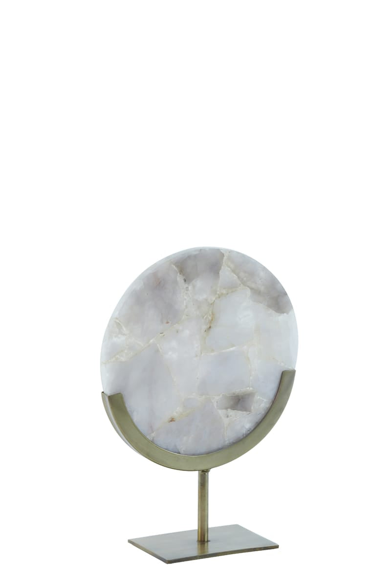 Light & Living Accessories Ornament on base 25x10x35 cm GOUYA grey agate+antique bronze House of Isabella UK