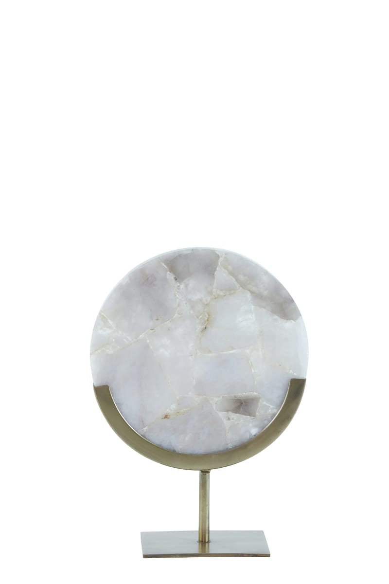 Light & Living Accessories Ornament on base 25x10x35 cm GOUYA grey agate+antique bronze House of Isabella UK