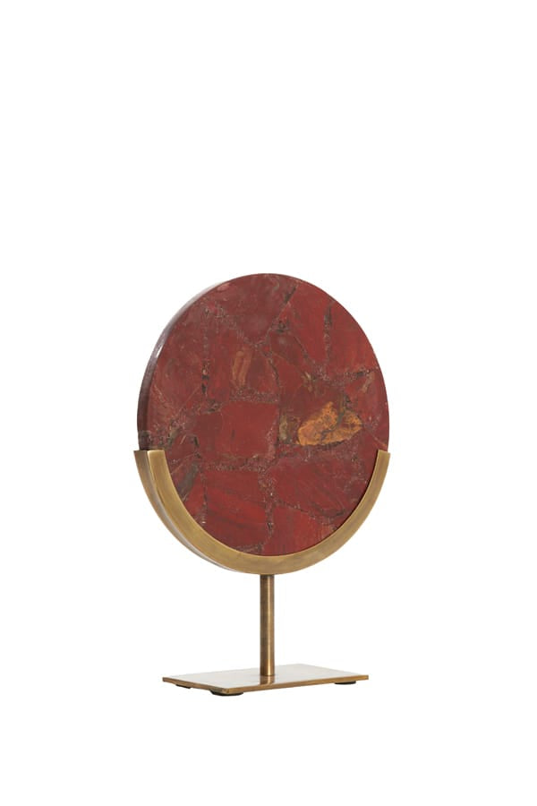 Light & Living Accessories Ornament on base 25x10x35 cm GOUYA red agate+antique bronze House of Isabella UK