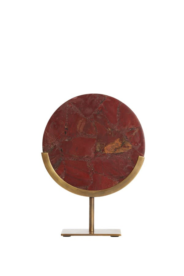Light & Living Accessories Ornament on base 25x10x35 cm GOUYA red agate+antique bronze House of Isabella UK