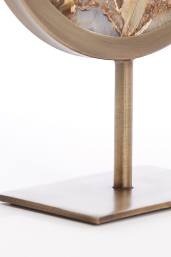 Light & Living Accessories Ornament on base 25x10x35 cm GOUYA yellow agate+antiq bronz House of Isabella UK