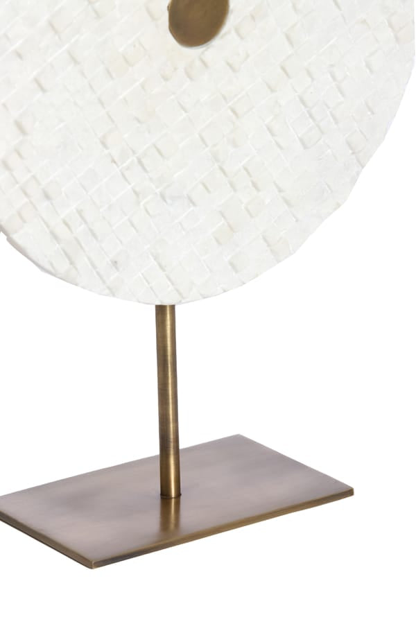 Light & Living Accessories Ornament on base 25x10x35 cm YVO marble white+antique bronze House of Isabella UK