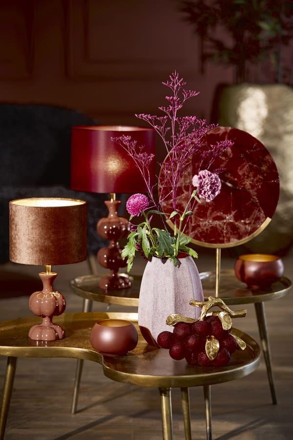 Light & Living Accessories Ornament on base 35x12x50 cm GOUYA red agate+antique bronze House of Isabella UK