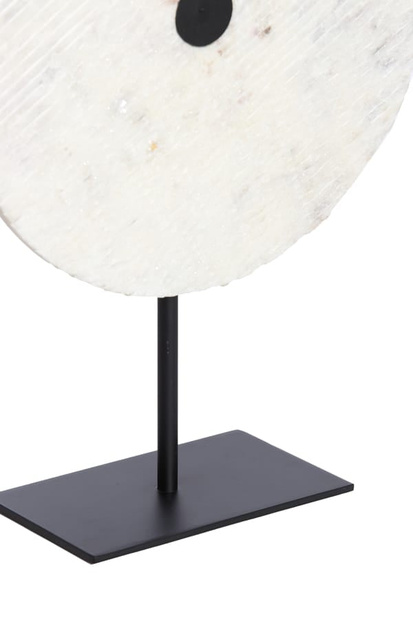 Light & Living Accessories Ornament on base 35x12x50 cm YFKE marble white+matt black House of Isabella UK