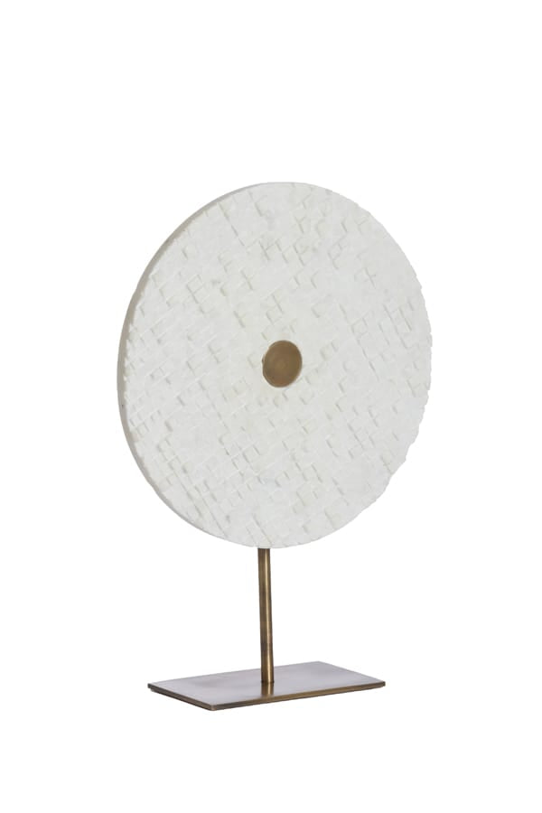 Light & Living Accessories Ornament on base 35x12x50 cm YVO marble white+antique bronze House of Isabella UK