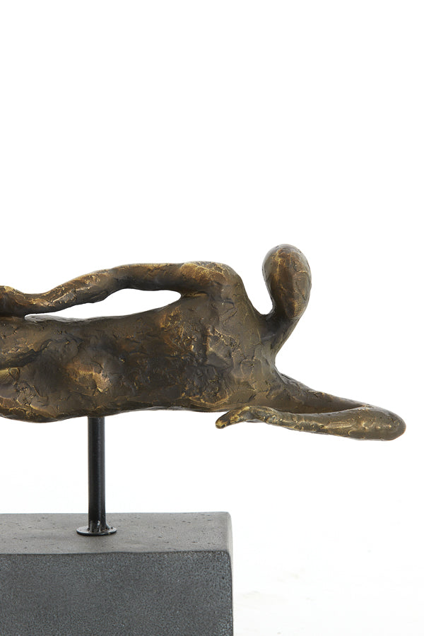 Light & Living Accessories Ornament on base 35x8x19 cm PETE antique bronze+matt black House of Isabella UK