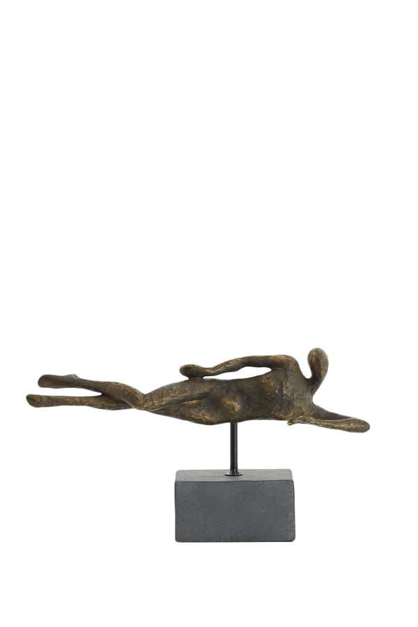 Light & Living Accessories Ornament on base 35x8x19 cm PETE antique bronze+matt black House of Isabella UK