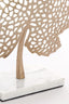 Light & Living Accessories Ornament on base 36x10x41 cm LEAF gold+marble white House of Isabella UK