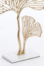 Light & Living Accessories Ornament on base 36x10x48 cm LEAF gold+marble white House of Isabella UK