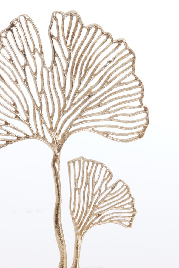 Light & Living Accessories Ornament on base 36x10x48 cm LEAF gold+marble white House of Isabella UK
