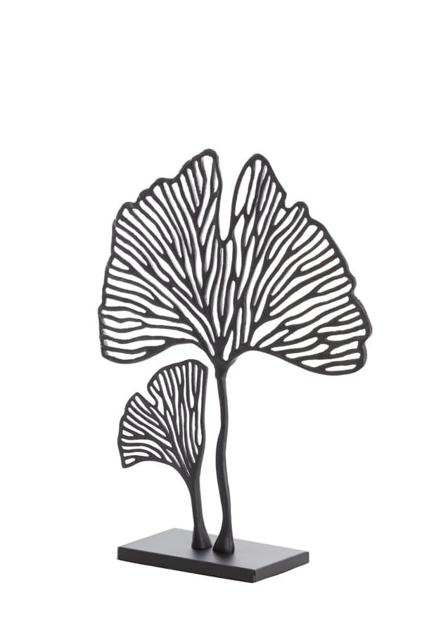 Light & Living Accessories Ornament on base 36x10x48 cm LEAF matt black House of Isabella UK