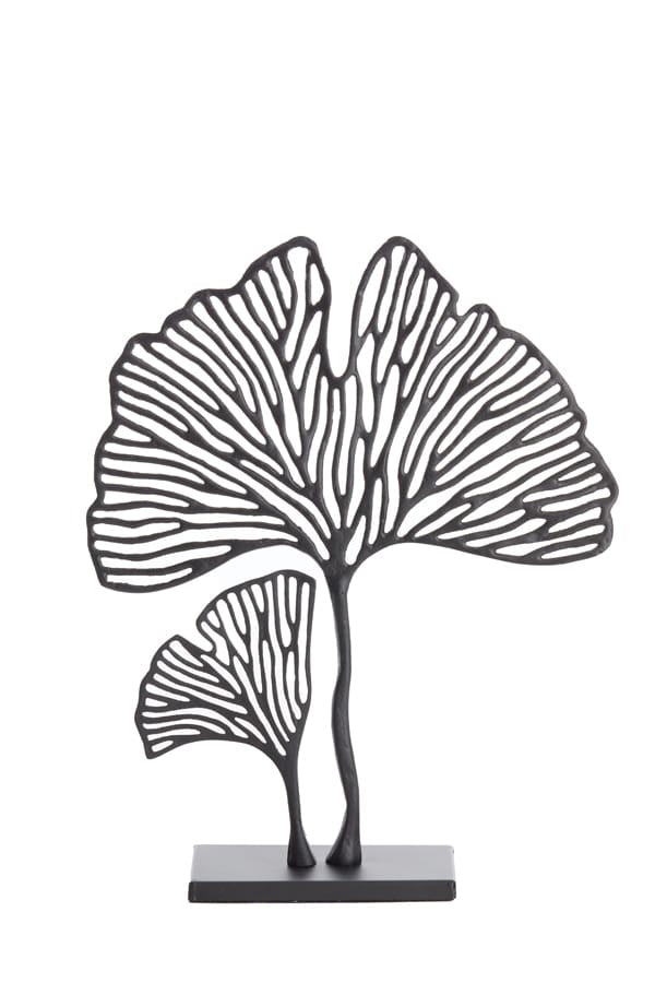 Light & Living Accessories Ornament on base 36x10x48 cm LEAF matt black House of Isabella UK