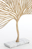 Light & Living Accessories Ornament on base 36x6x39 cm LEAF gold+marble white House of Isabella UK