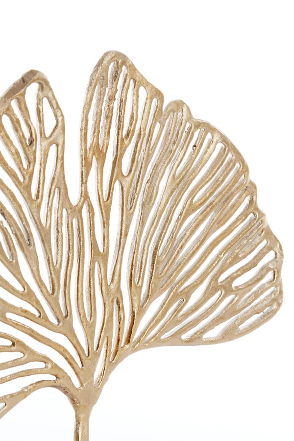 Light & Living Accessories Ornament on base 36x6x39 cm LEAF gold+marble white House of Isabella UK