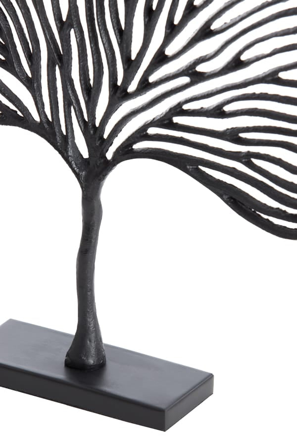 Light & Living Accessories Ornament on base 36x6x39 cm LEAF matt black House of Isabella UK
