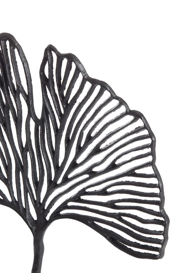 Light & Living Accessories Ornament on base 36x6x39 cm LEAF matt black House of Isabella UK