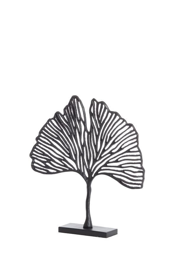 Light & Living Accessories Ornament on base 36x6x39 cm LEAF matt black House of Isabella UK