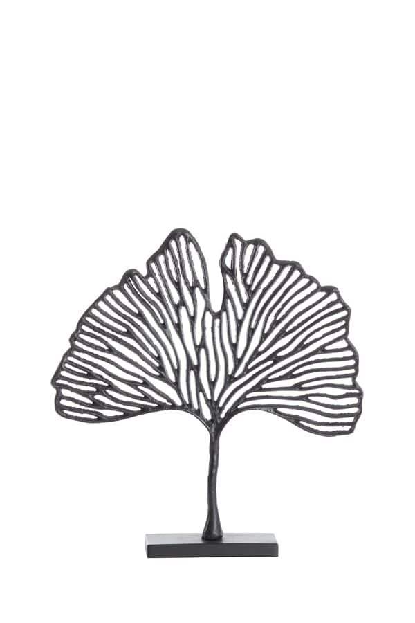 Light & Living Accessories Ornament on base 36x6x39 cm LEAF matt black House of Isabella UK
