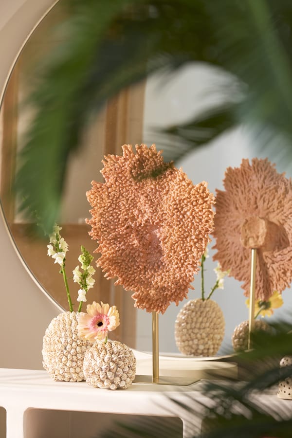 Light & Living Accessories Ornament on base 37x31x61,5 cm CORAL coral+antique bronze House of Isabella UK