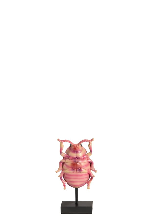 Light & Living Accessories Ornament on base 9x5x16,5 cm BEETLE light pink+black House of Isabella UK