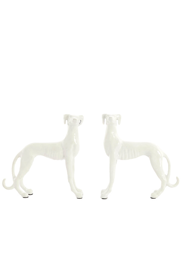 Light & Living Accessories Ornament S/2 17x8x18+17x8x18 cm DOGS cream House of Isabella UK