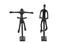 Light & Living Accessories Ornament S/2 24x18x22+24x7x25 cm CYCLISTS antiq black pearl House of Isabella UK
