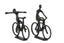 Light & Living Accessories Ornament S/2 24x18x22+24x7x25 cm CYCLISTS antiq black pearl House of Isabella UK