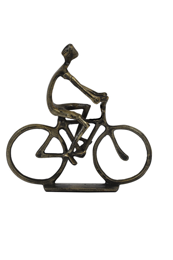 Light & Living Accessories Ornament S/2 24x18x22+24x7x25 cm CYCLISTS antique bronze House of Isabella UK