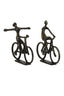 Light & Living Accessories Ornament S/2 24x18x22+24x7x25 cm CYCLISTS antique bronze House of Isabella UK