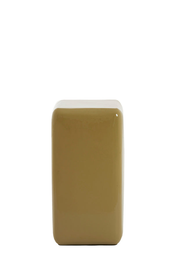 Light & Living Accessories Pillar 30x30x60 cm FABI shiny olive green House of Isabella UK