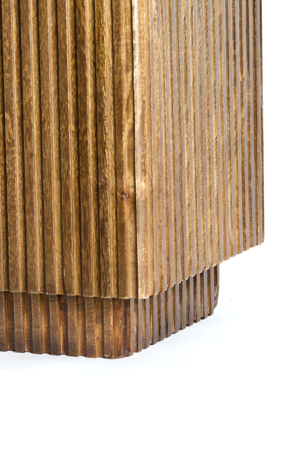 Light & Living Accessories Pillar 30x30x60 cm GATURA wood dark brown+glass brown House of Isabella UK