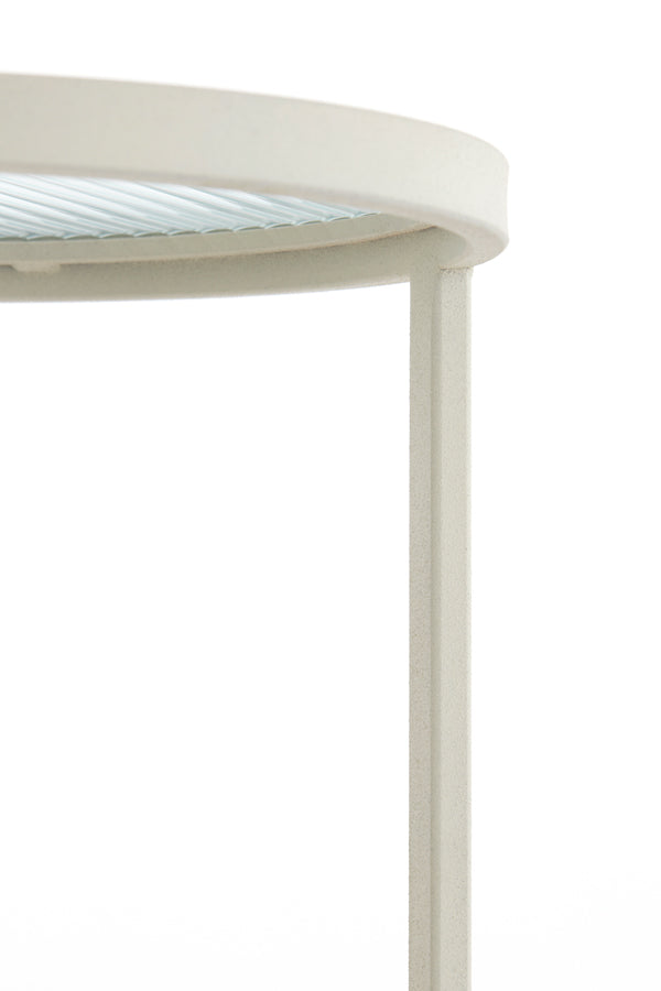 Light & Living Accessories Pillar 30x60,5 cm RETIRO clear rib glass+cream House of Isabella UK