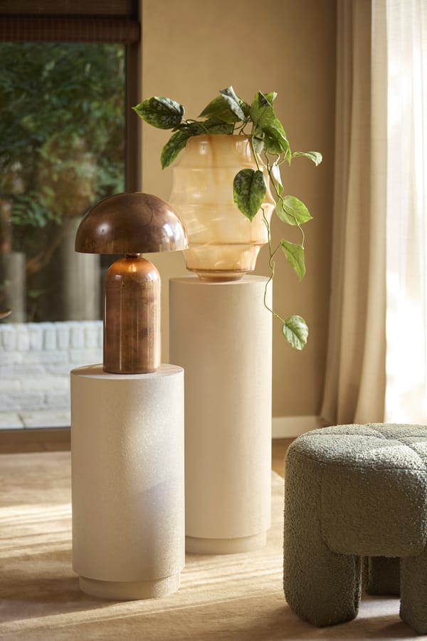 Light & Living Accessories Pillar 30x60 cm ALURIA matt cream House of Isabella UK