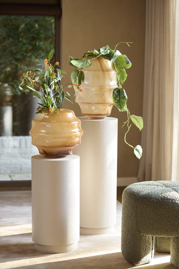 Light & Living Accessories Pillar 30x80 cm ALURIA matt cream House of Isabella UK