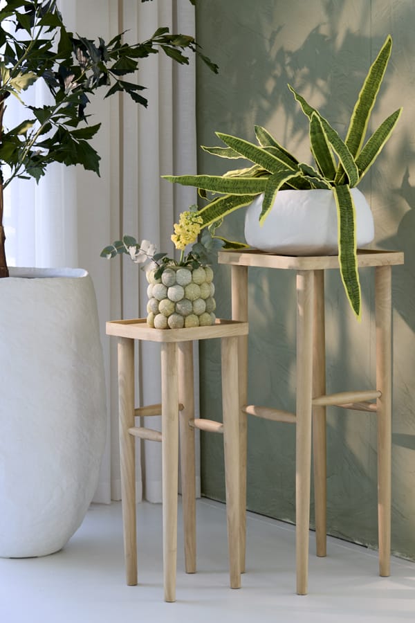 Light & Living Accessories Pillar 32x32x80 cm QIANO mango wood natural House of Isabella UK