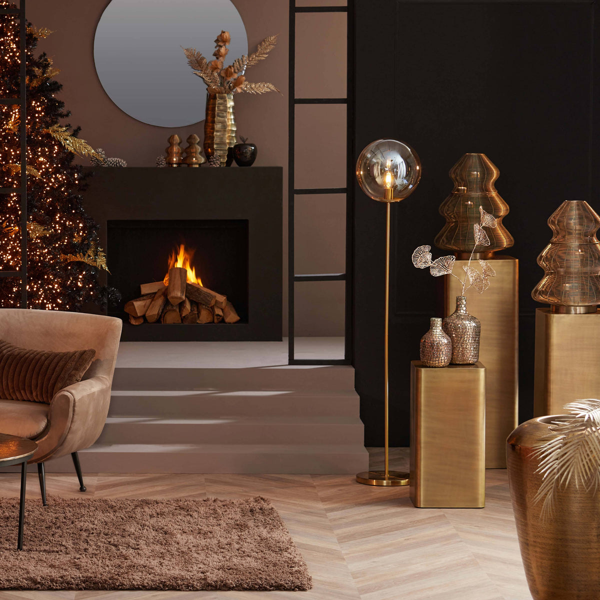 Light & Living Accessories Pillar 35,5x35,5x100 cm ALURIO antique bronze House of Isabella UK