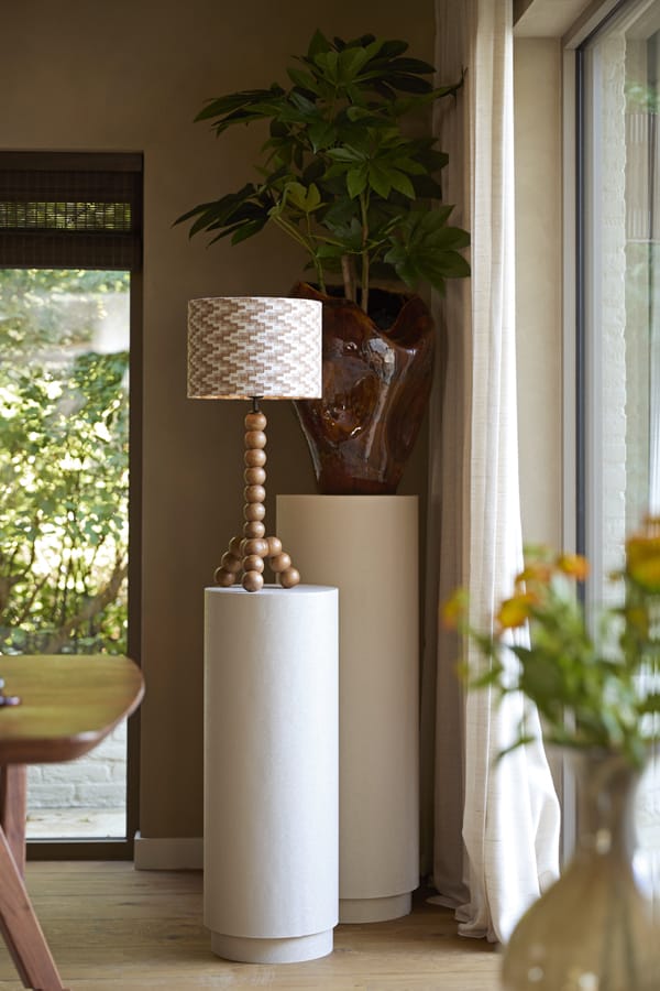 Light & Living Accessories Pillar 35x100 cm ALURIA matt cream House of Isabella UK