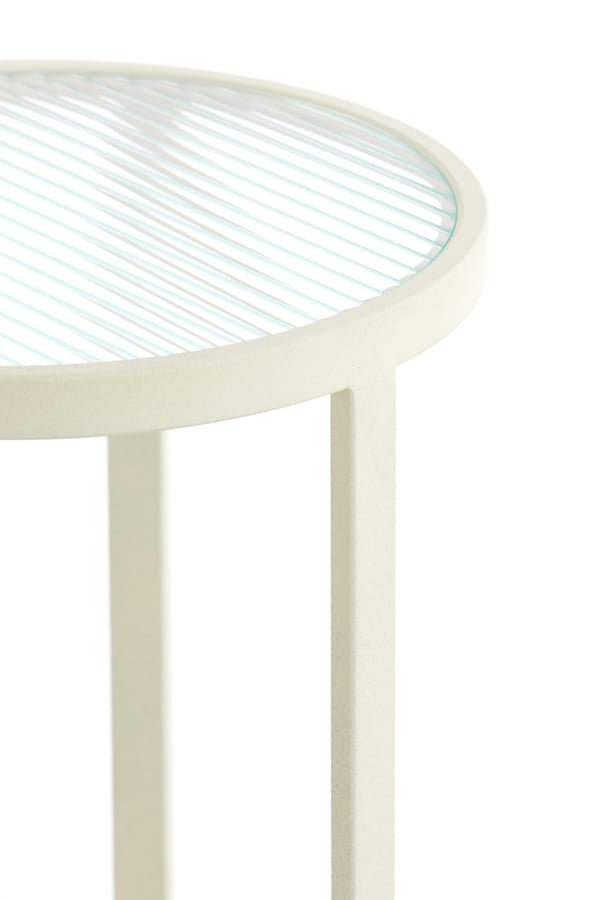 Light & Living Accessories Pillar 35x81 cm RETIRO clear rib glass+cream House of Isabella UK