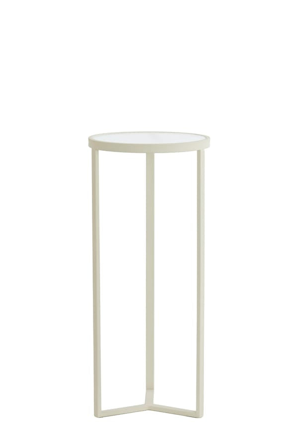 Light & Living Accessories Pillar 35x81 cm RETIRO clear rib glass+cream House of Isabella UK